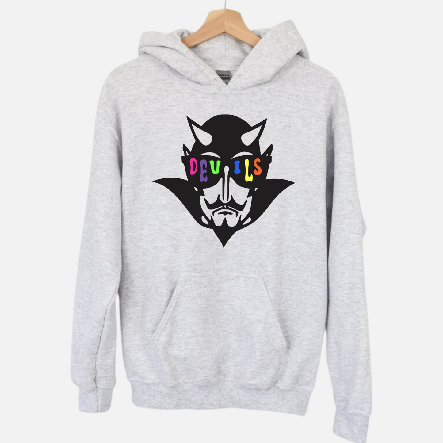 Devils Neon Unisex Hoodie GLASSES