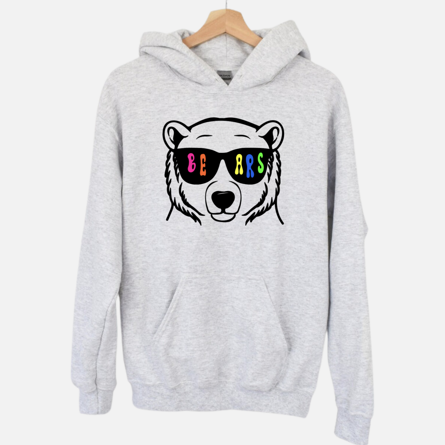 Polar Bears Neon Unisex Hoodie GLASSES