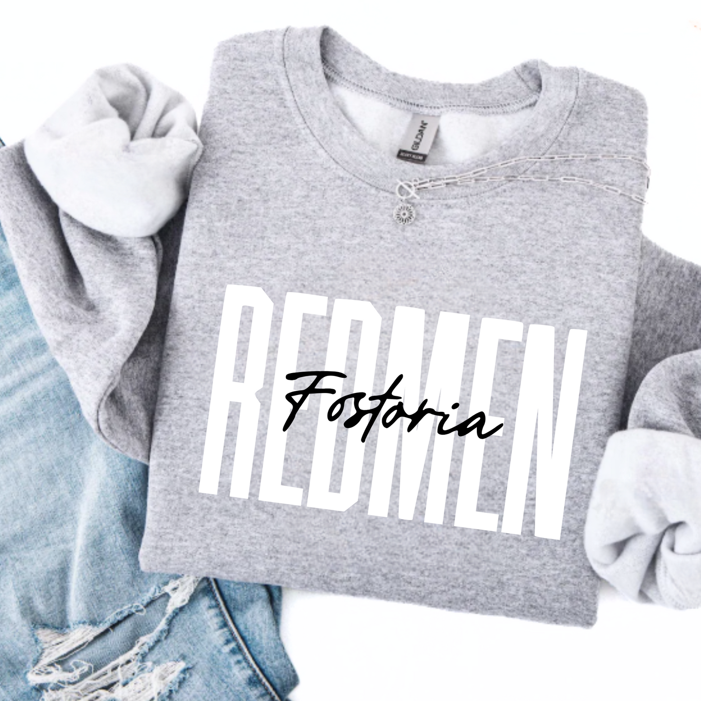 Fostoria Unisex Sweatshirt REDMEN FOSTORIA GREY