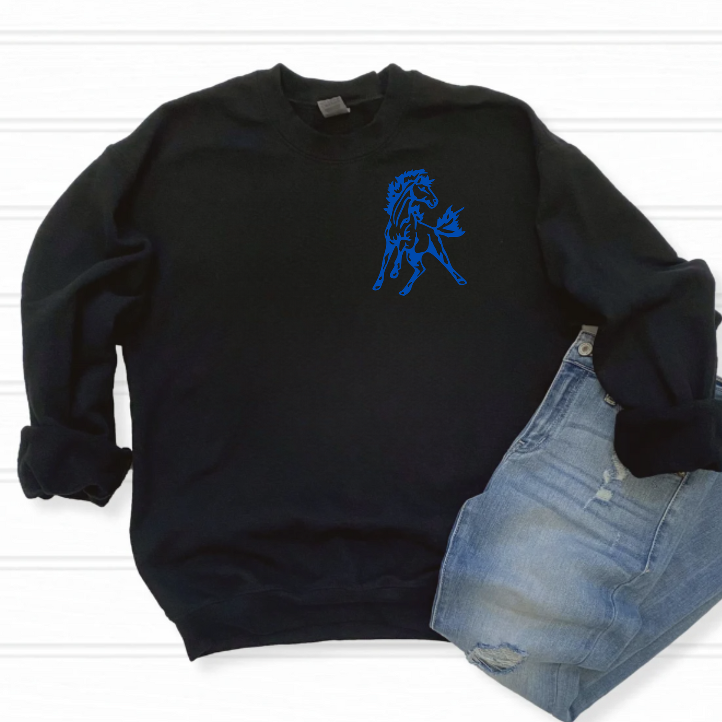 Allen East Unisex Sweatshirt MUSTANG CHEST