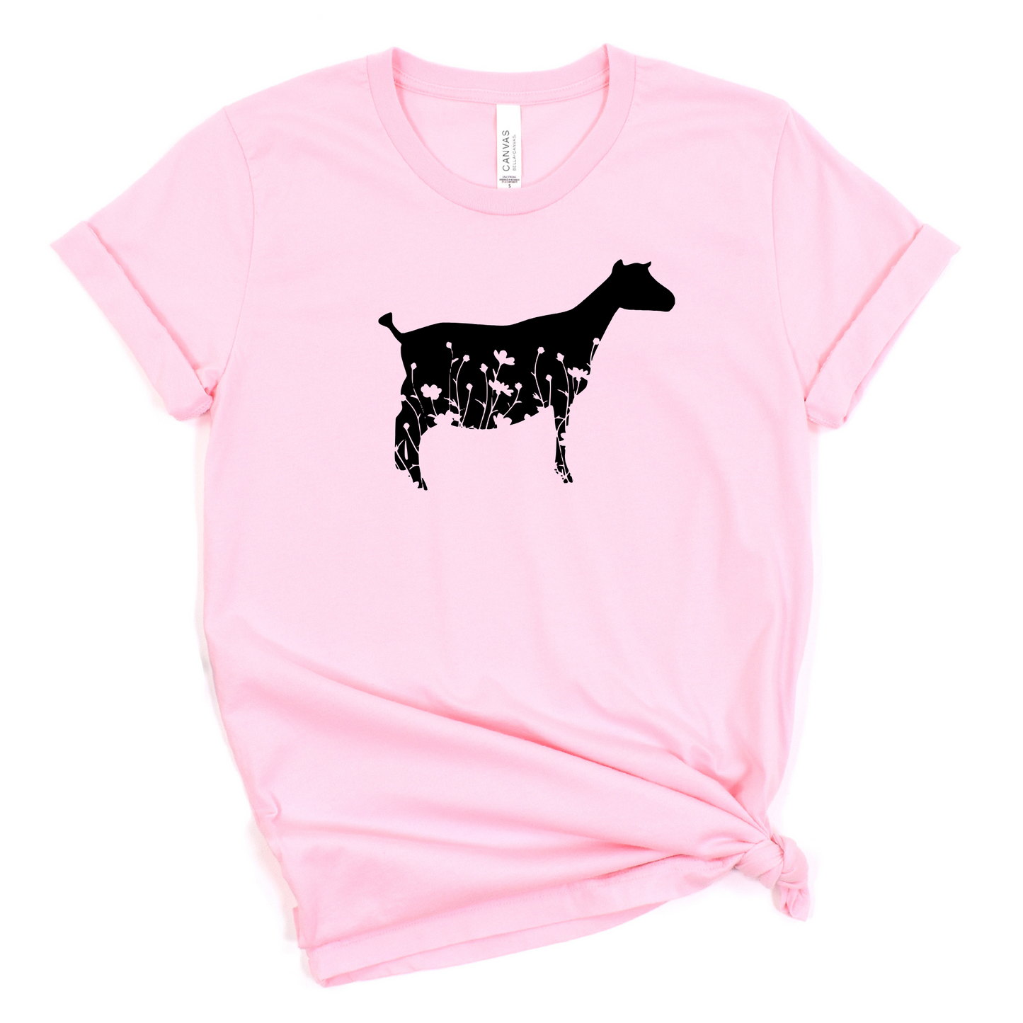 Goat Unisex T-Shirt GOAT WITH FLOWERS