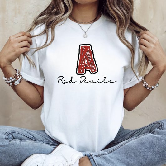 Arlington Unisex T-Shirt A RED DEVILS WHITE