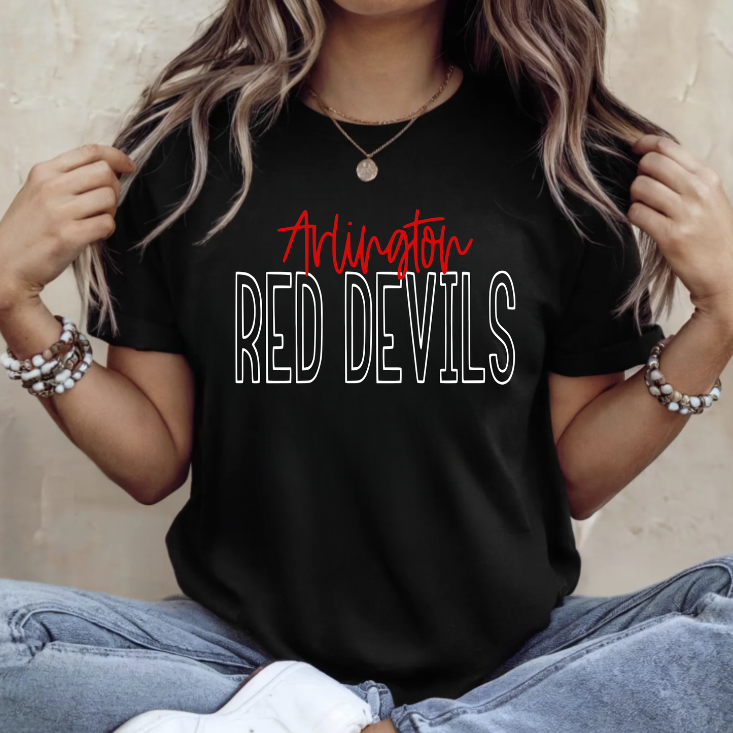 Arlington Unisex T-Shirt ARLINGTON RED DEVILS BLACK