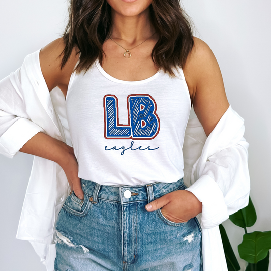 Liberty Benton Tank Top LB EAGLES WHITE