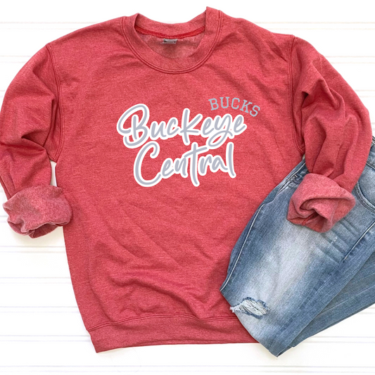 Buckeye Central Unisex Sweatshirt BUCKEYE CENTRAL HEATHER RED