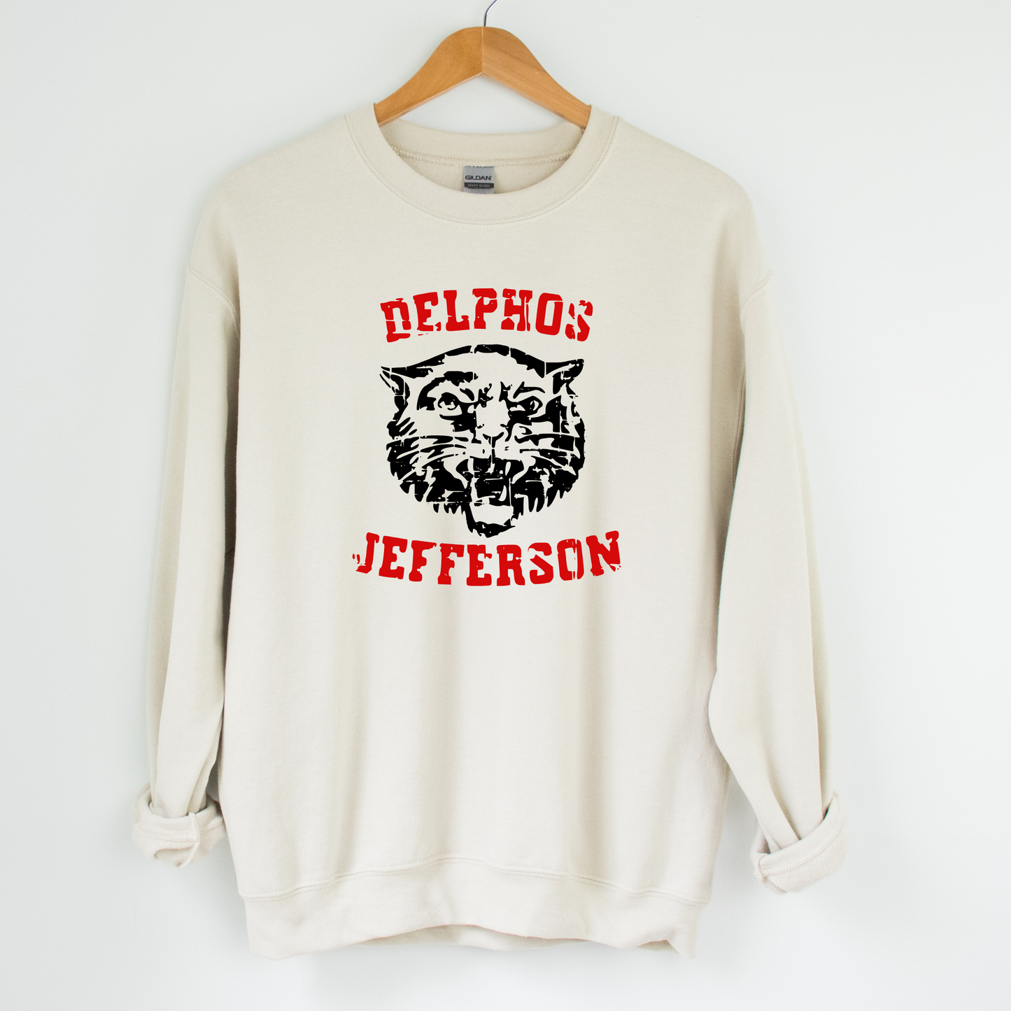 Delphos Jefferson Unisex Sweatshirt DELHPOS WILDCATS sand