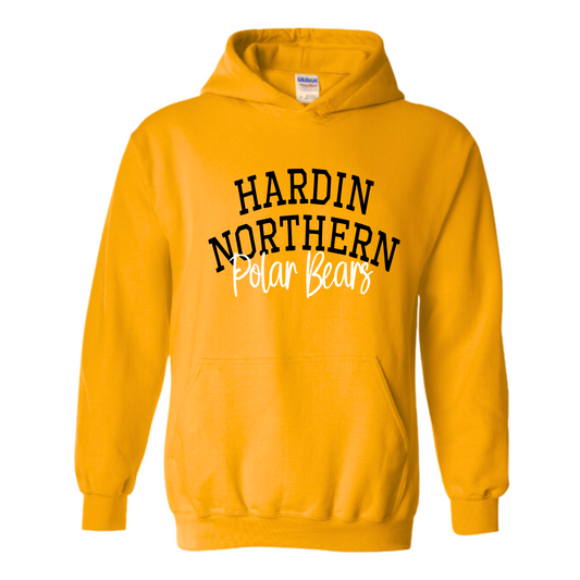 Hardin Northern Unisex Hoodie HARDIN NORTHERN POLAR BEARS GOLD