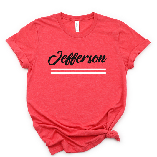 Delphos Jefferson Unisex T-Shirt JEFFERSON heather red