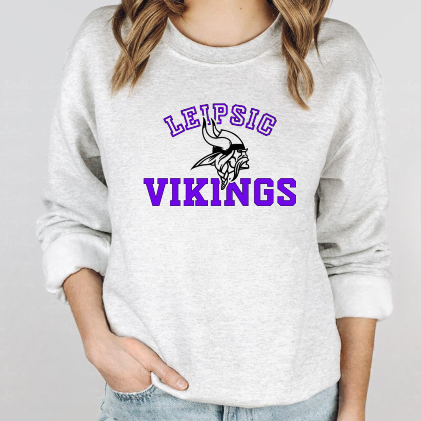 Leipsic Unisex Sweatshirt LEIPSIC VIKINGS GREY