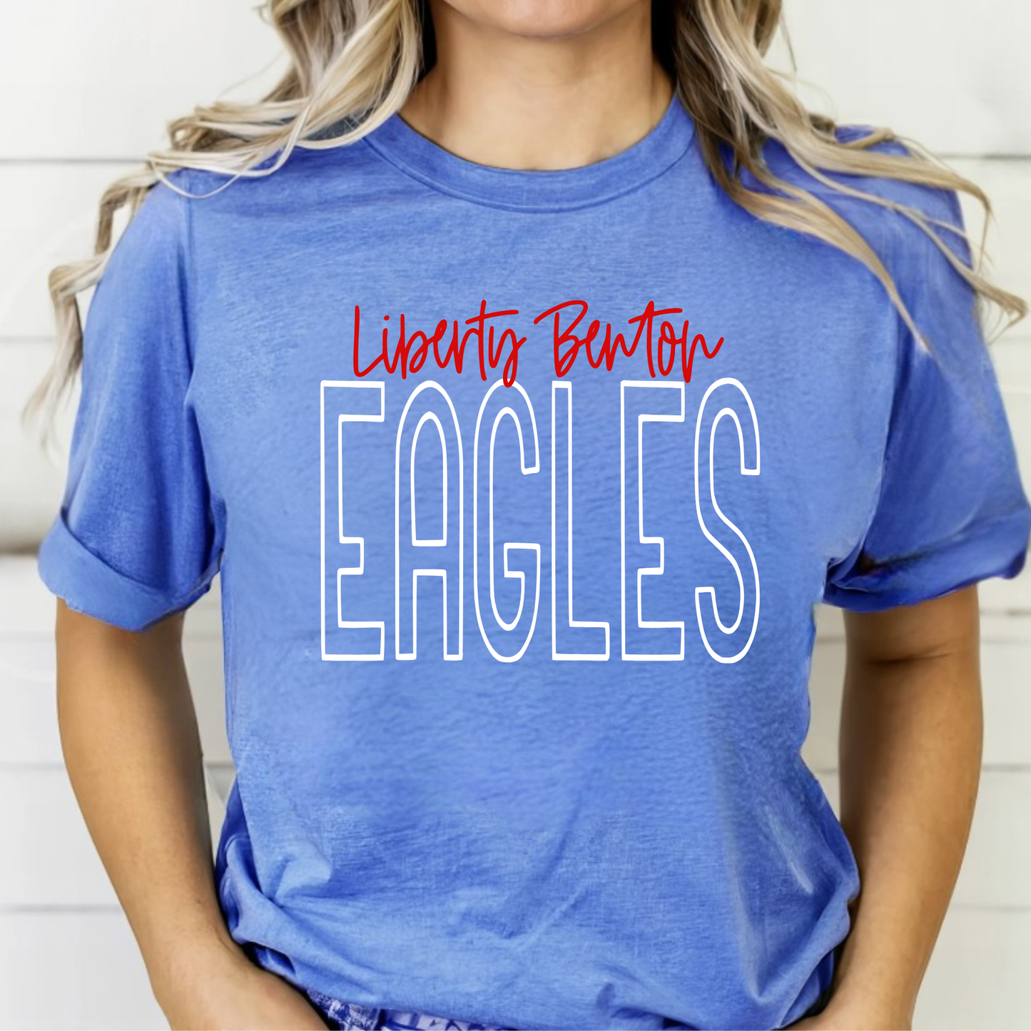 Liberty Benton Unisex T-Shirt LIBERTY BENTON EAGLES HEATHER BLUE