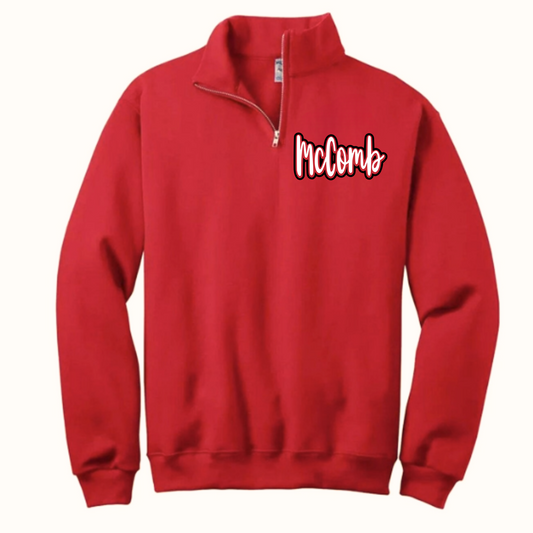 McComb Quarter Zip Sweatshirt MCCOMB RED