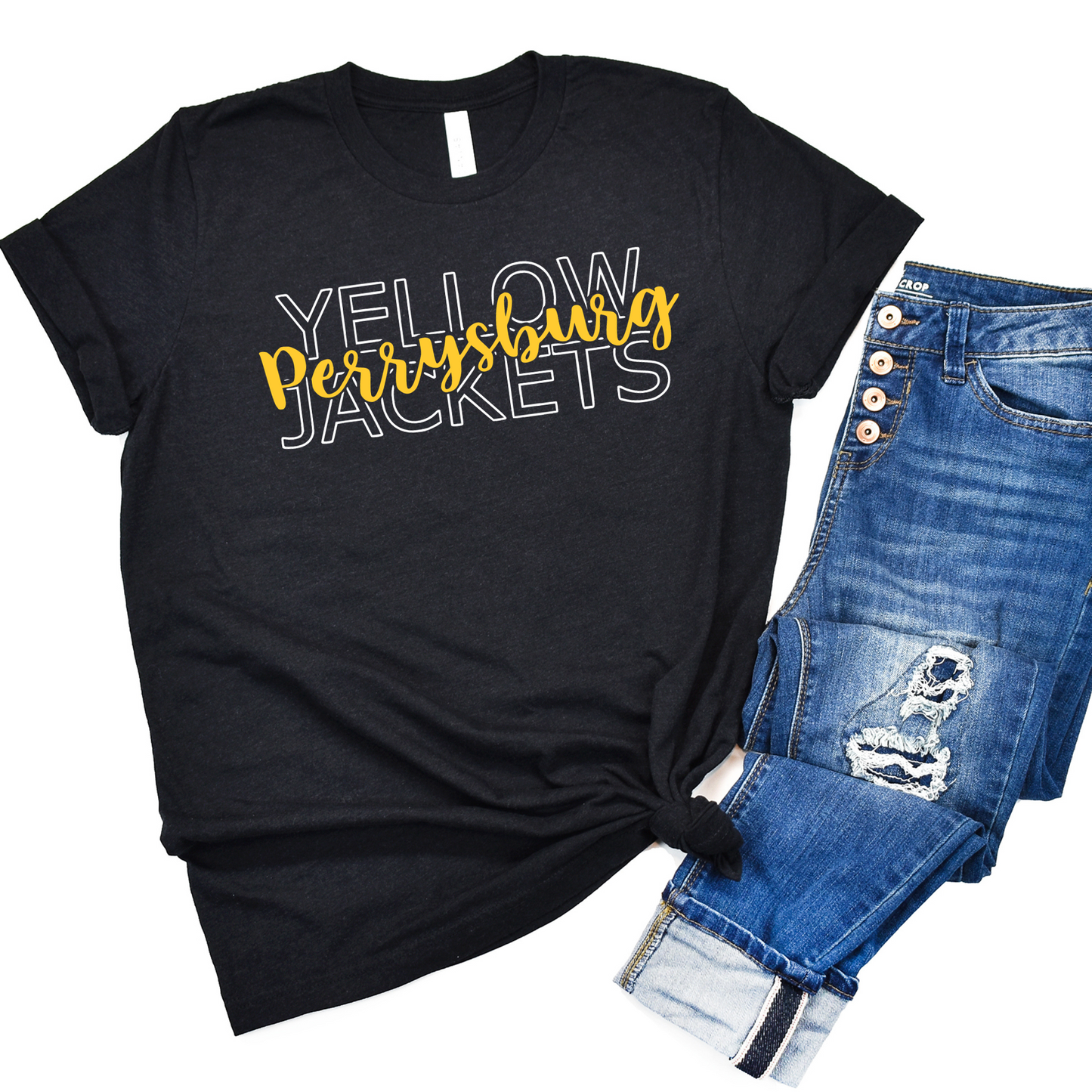 Perrysburg Spirit Wear Short Sleeve T-Shirt YELLOW JACKETS