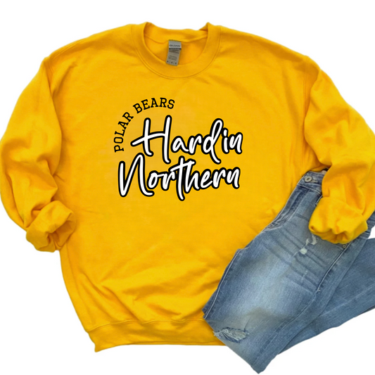 Hardin Northern Unisex Sweatshirt POLAR BEARS HARDIN NORTHERN GOLD