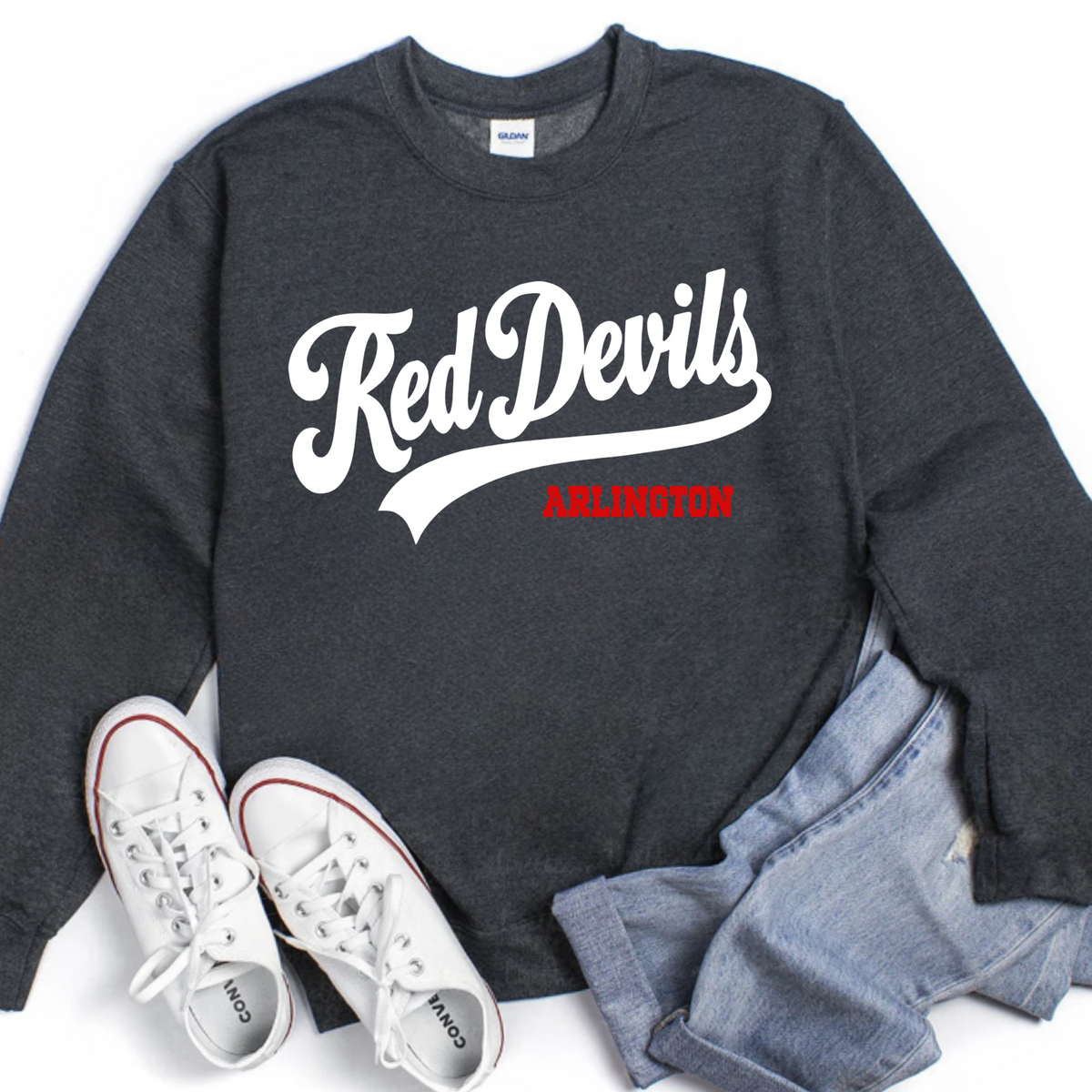 Arlington Unisex Sweatshirt RED DEVILS ARLINGTON  GREY