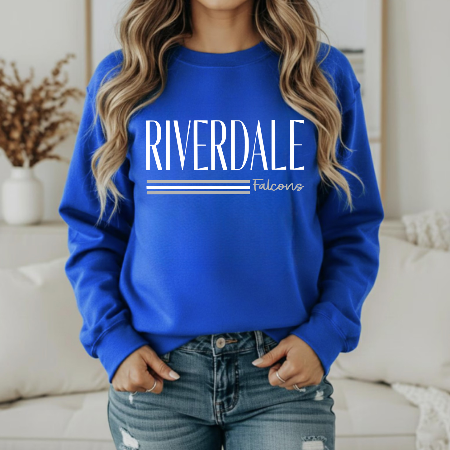 Riverdale Unisex Sweatshirt RIVERDALE FALCONS LINES ROYAL