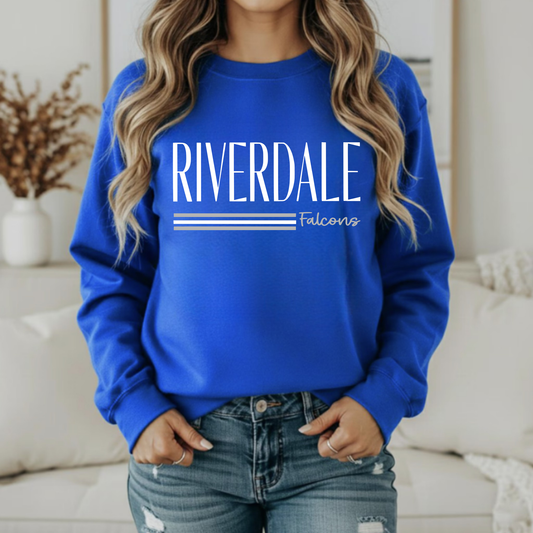 Riverdale Unisex Sweatshirt RIVERDALE FALCONS LINES ROYAL