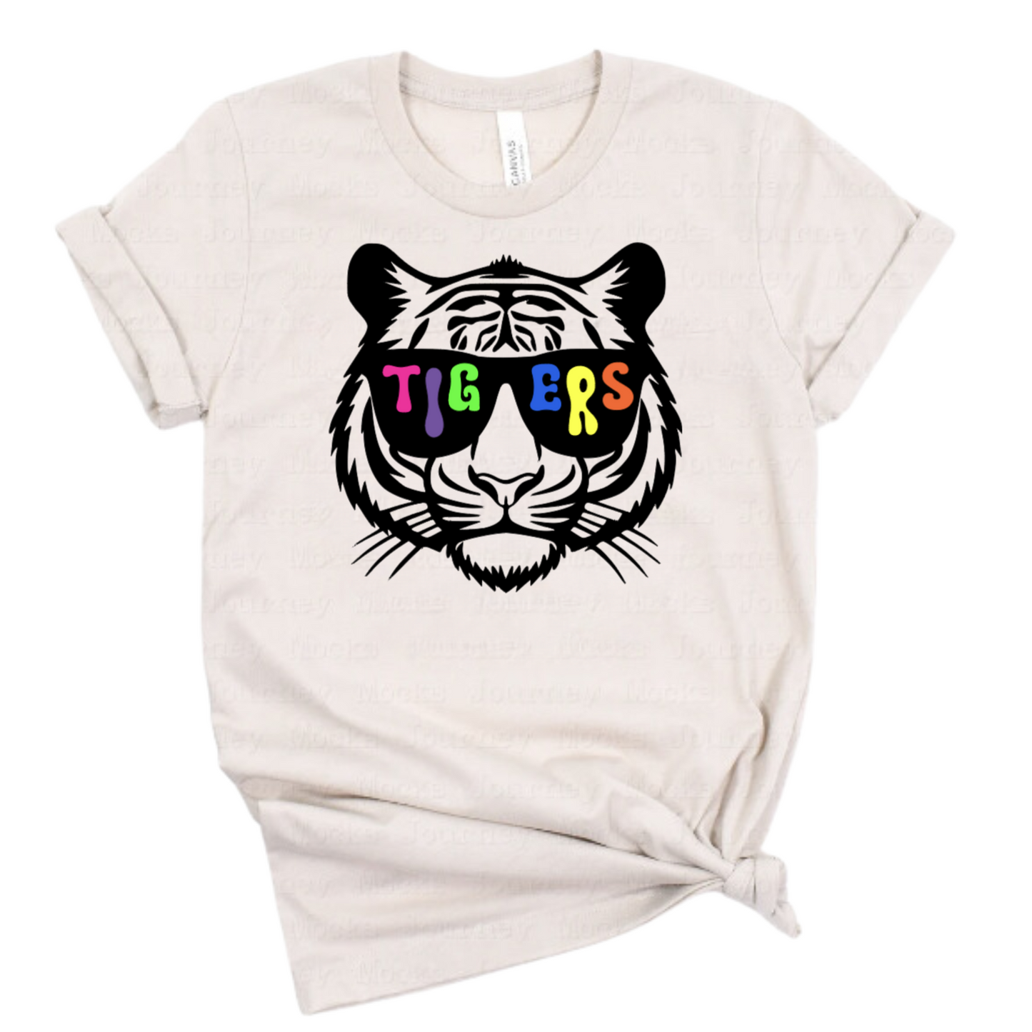 Tigers Neon Unisex T-Shirt GLASSES