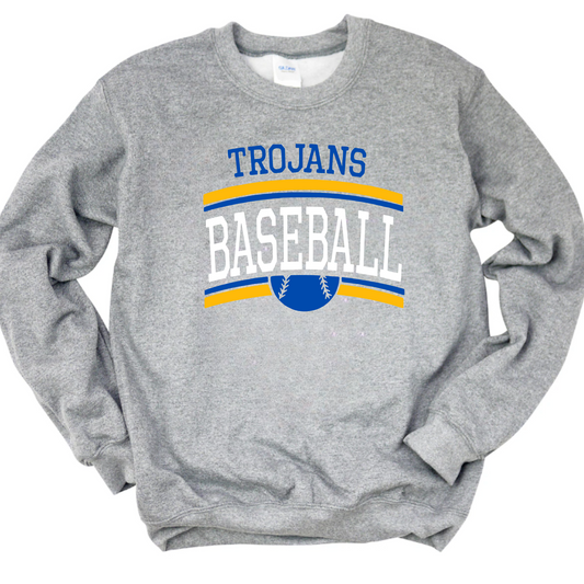 Findlay Unisex Sweatshirt TROJANS BASEBALL GREY