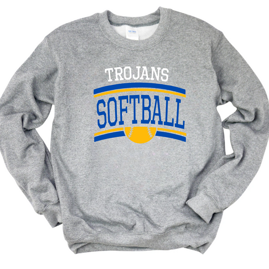 Findlay Unisex Sweatshirt TROJANS SOFTBALL GREY