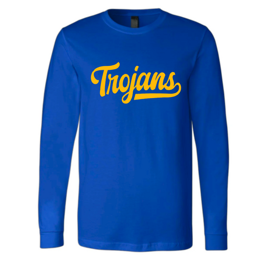 Findlay Unisex Long Sleeve Shirt TROJANS BLUE