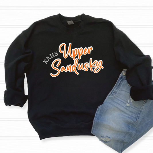 Upper Sandusky Unisex Sweatshirt UPPER SANDUSKY RAMS BLACK