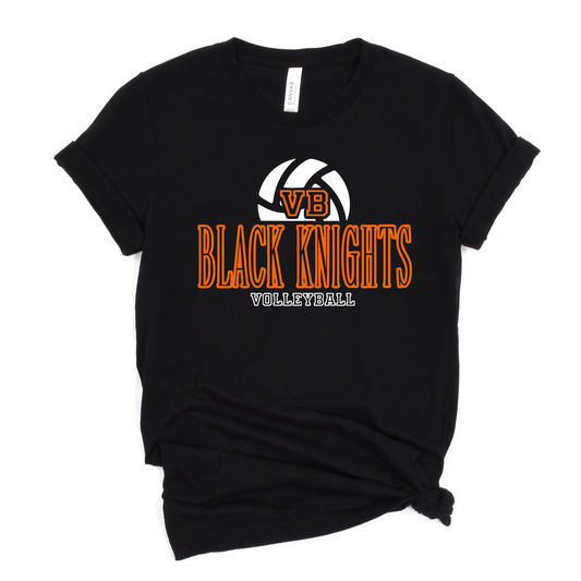Van Buren Unisex T-Shirt VB VOLLEYBALL BLACK