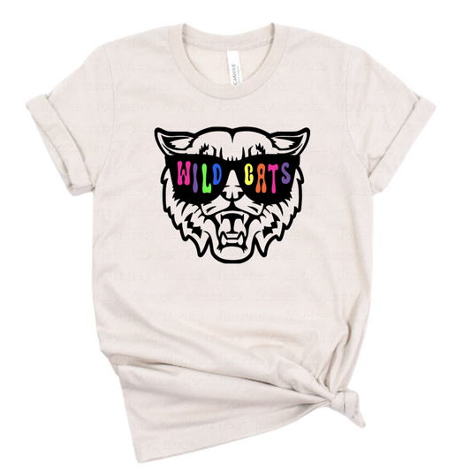 Wildcats Neon Unisex T-Shirt GLASSES