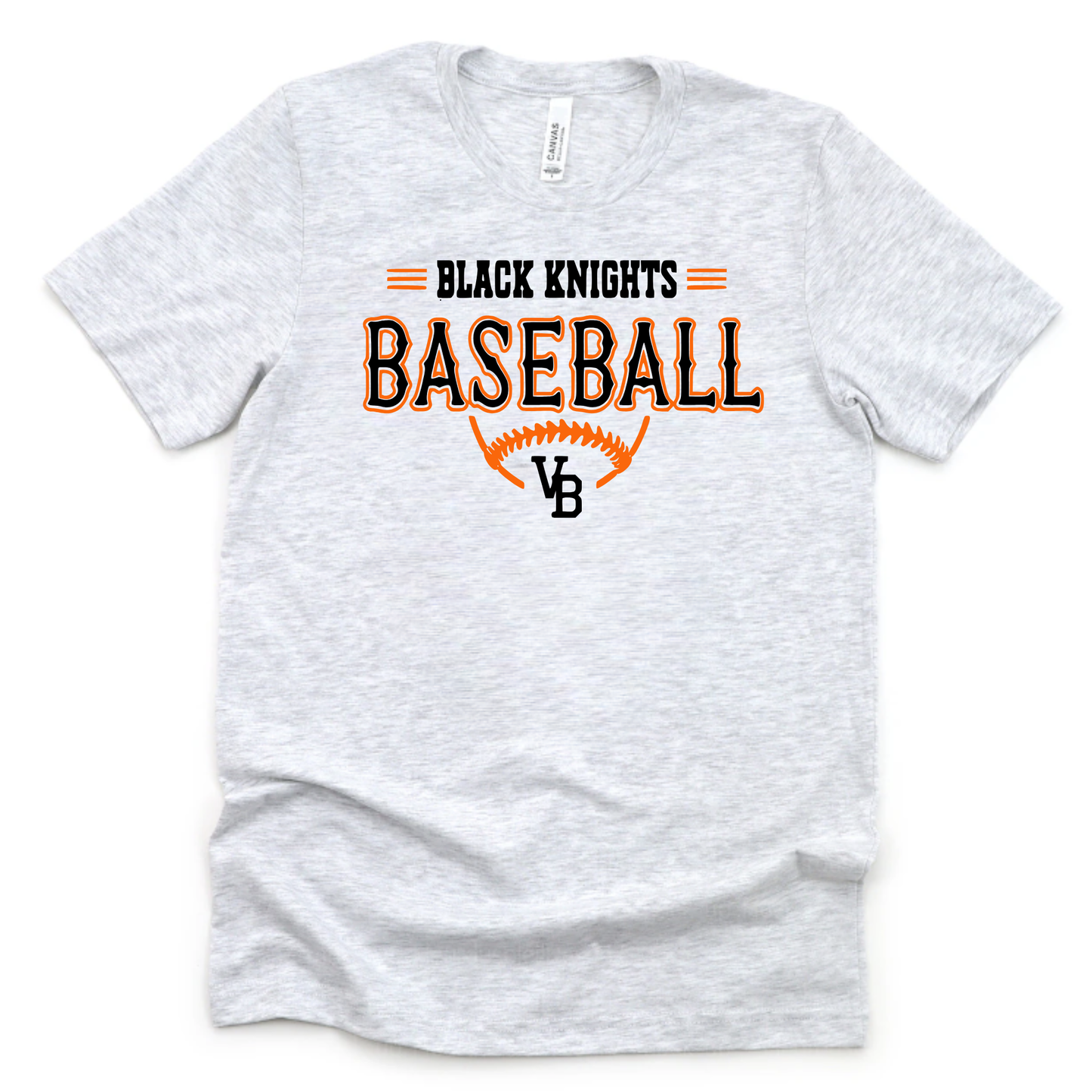 Van Buren Unisex T-Shirt BLACK KNIGHTS BASEBALL GREY