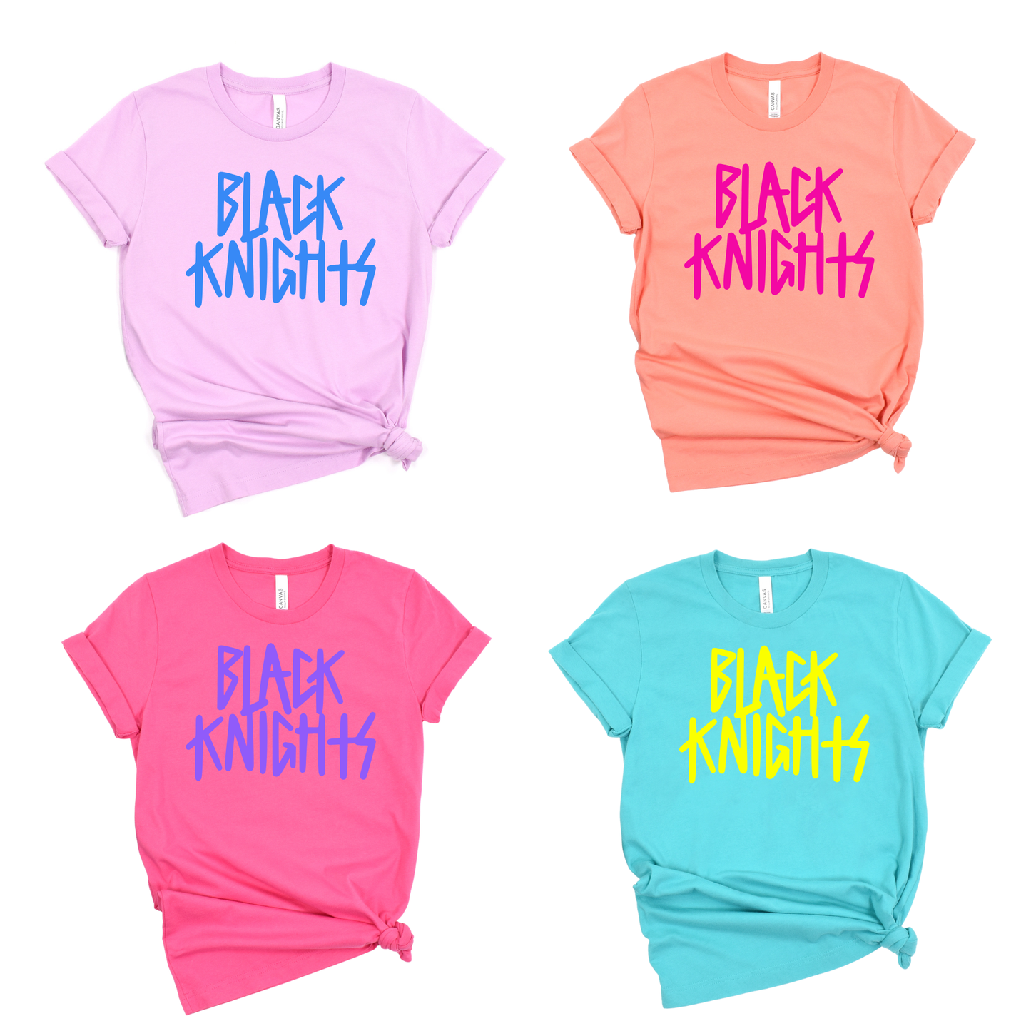 Van Buren Unisex T-Shirt BLACK KNIGHTS LILAC/SUNSET/CHARITYPINK/TEAL