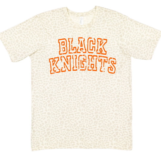 Van Buren Unisex T-Shirt BLACK KNIGHTS LEOPARD CREAM