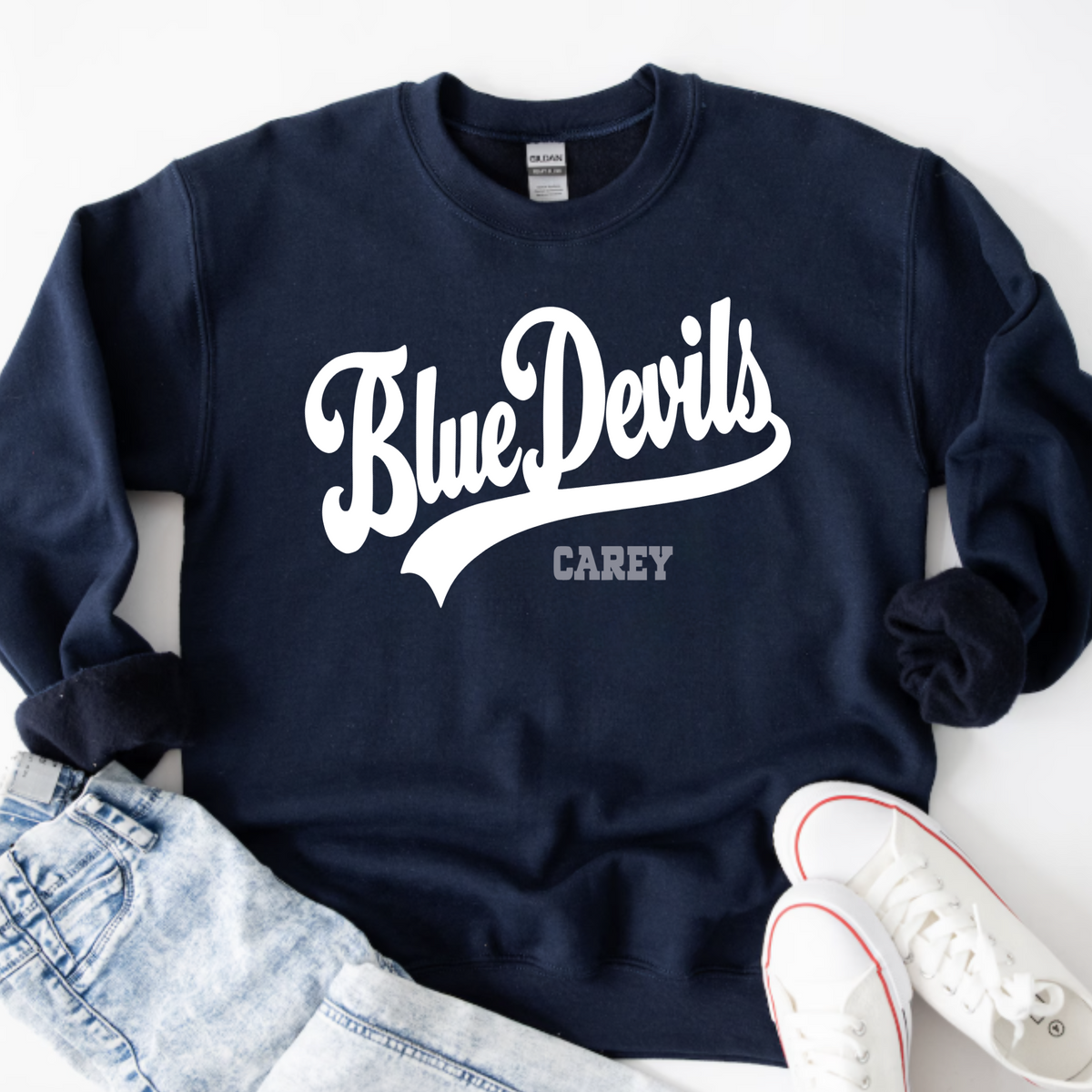 Carey Unisex Sweatshirt BLUE DEVILS CAREY NAVY