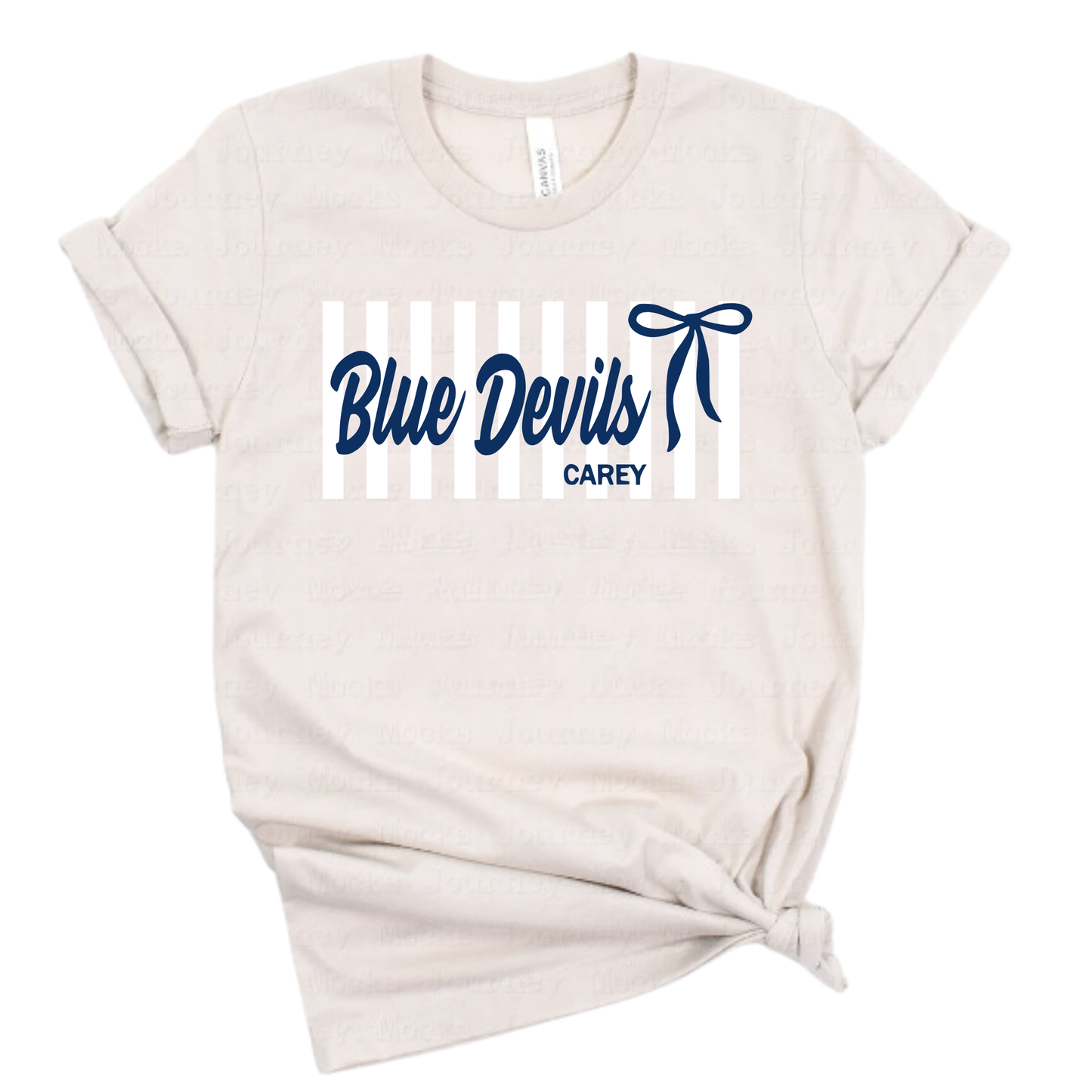 Carey Unisex T-Shirt STRIPES BLUE DEVILS