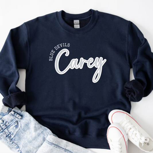 Carey Unisex Sweatshirt BLUE DEVILS CAREY NAVY