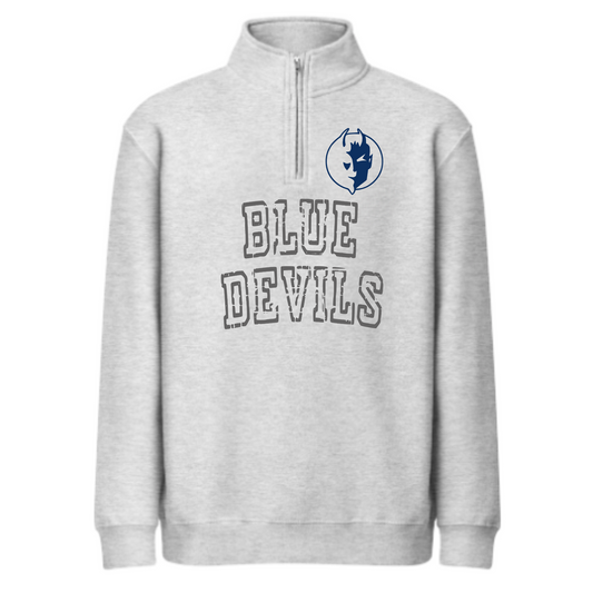 Carey Quarter Zip Sweatshirt BLUE DEVILS GREY