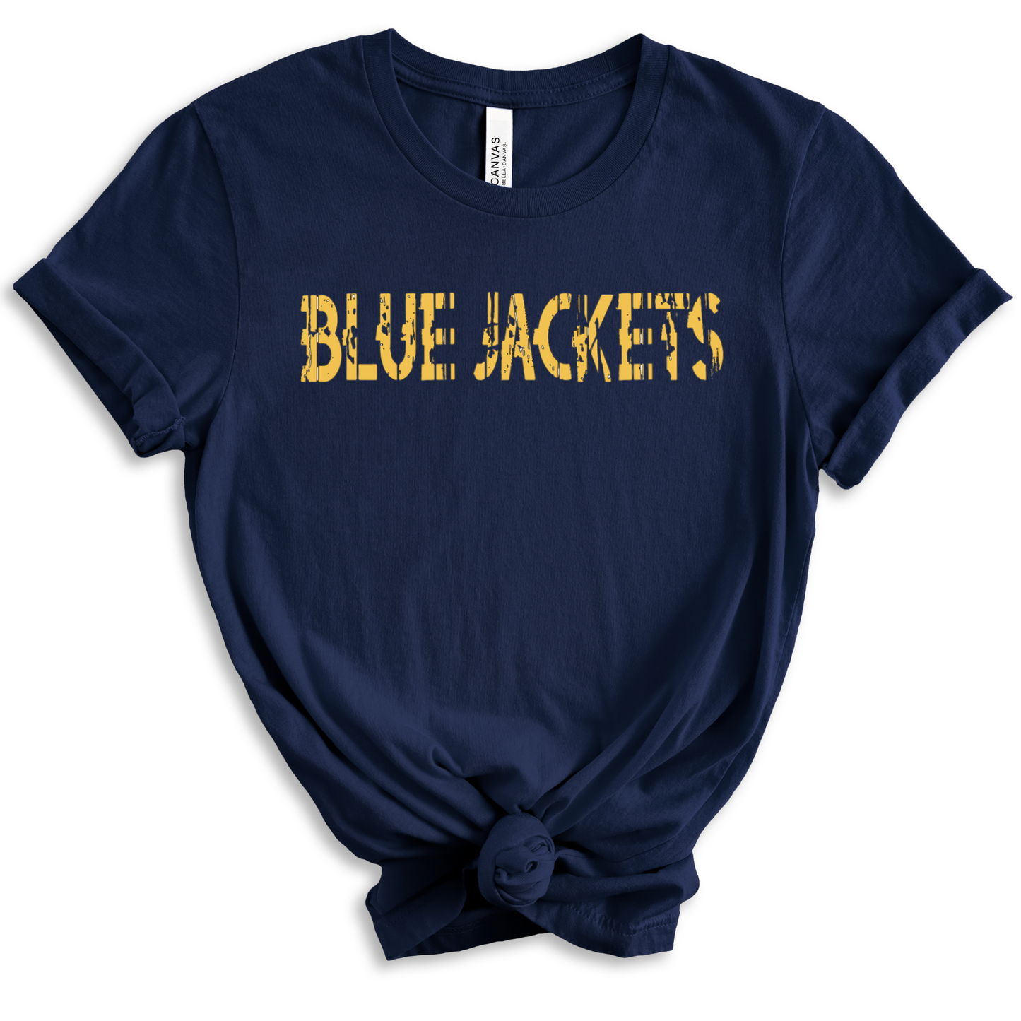 New Riegel Spirit Wear Short Sleeve T-Shirt BLUE JACKETS