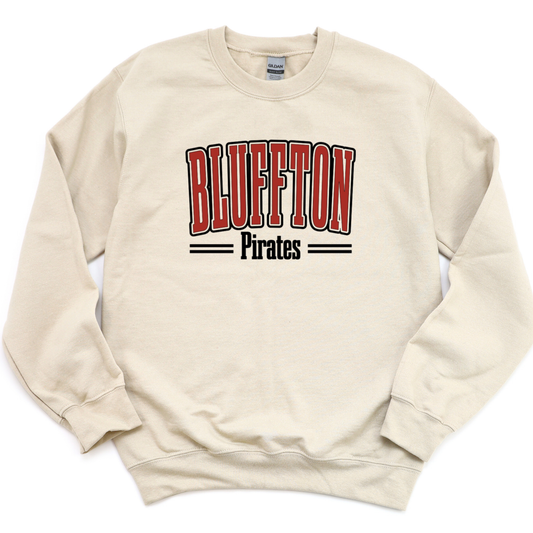 Bluffton Unisex Sweatshirt BLUFFTON PIRATES SAND