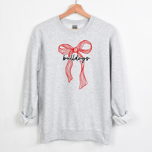 Columbus Grove Unisex Sweatshirt BULLDOGS BOW GREY
