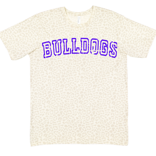 Ada Unisex T-Shirt BULLDOGS LEOPARD CREAM