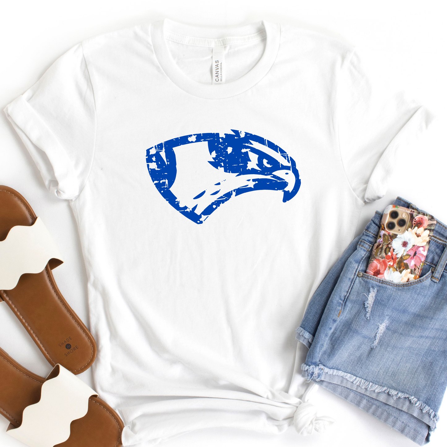 Riverdale Spirit Wear Short Sleeve T-Shirt FALCON HEAD WHITE