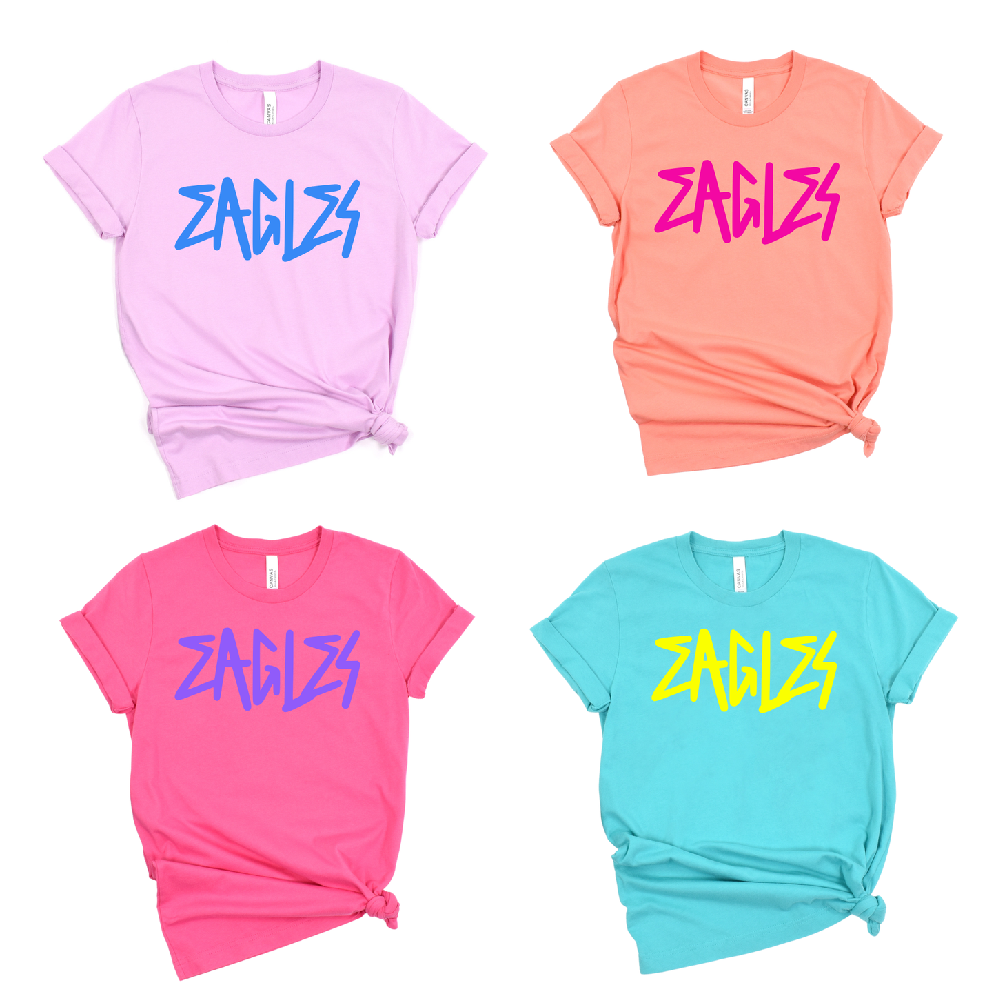 Liberty Benton Unisex T-Shirt EAGLES LILAC/SUNSET/CHARITYPINK/TEAL