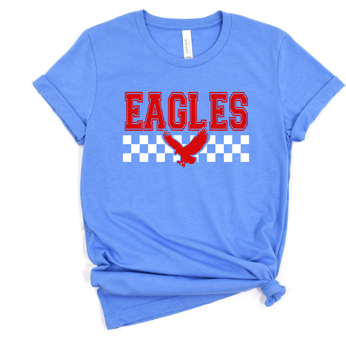 Liberty Benton Unisex T-Shirt EAGLES CHECKER HEATHER BLUE