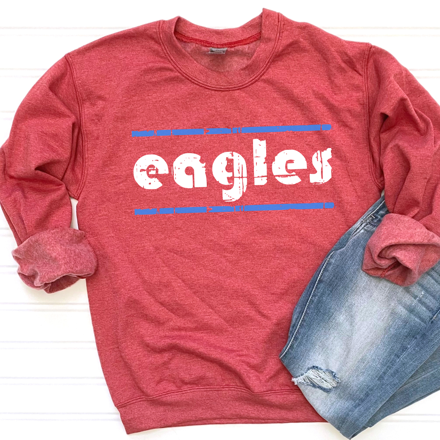 Eastwood Unisex Sweatshirt EAGLES RETRO HEATHER RED