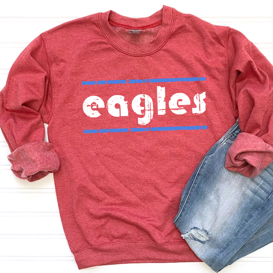Eastwood Unisex Sweatshirt EAGLES RETRO HEATHER RED