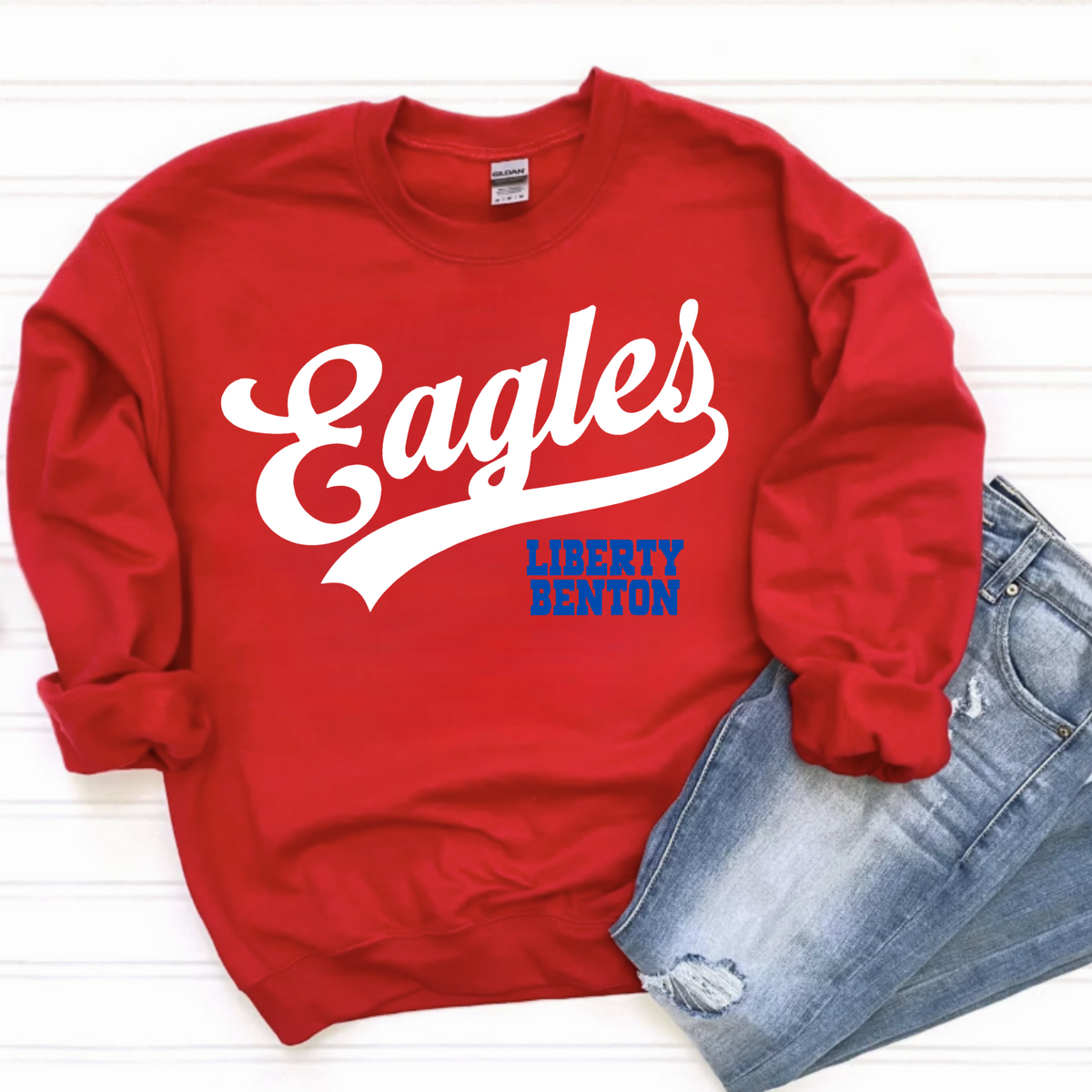 Liberty Benton Unisex Sweatshirt EAGLES LIBERTY BENTON RED