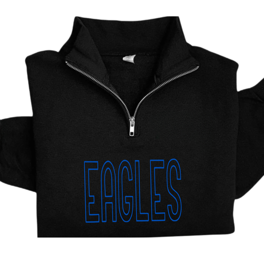 Liberty Benton Quarter Zip Sweatshirt EAGLES BLACK