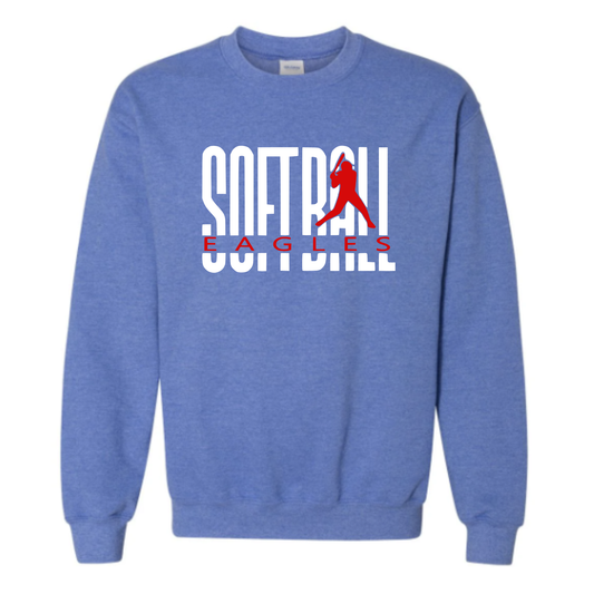 LBYBS Unisex Sweatshirt SOFTBALL HEATHER ROYAL
