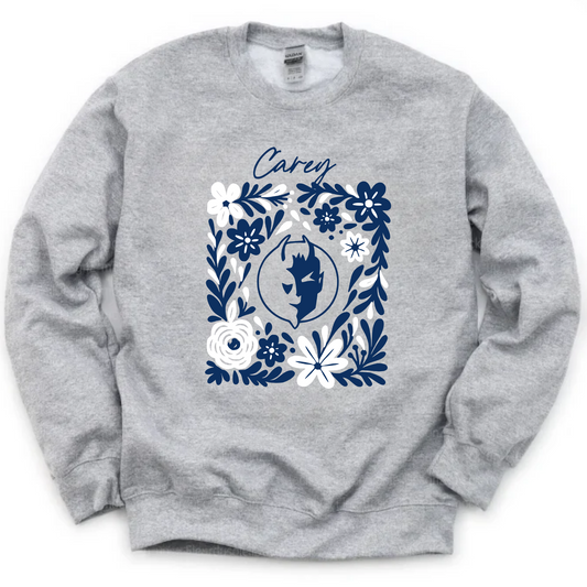 Carey Unisex Sweatshirt FLORAL GREY