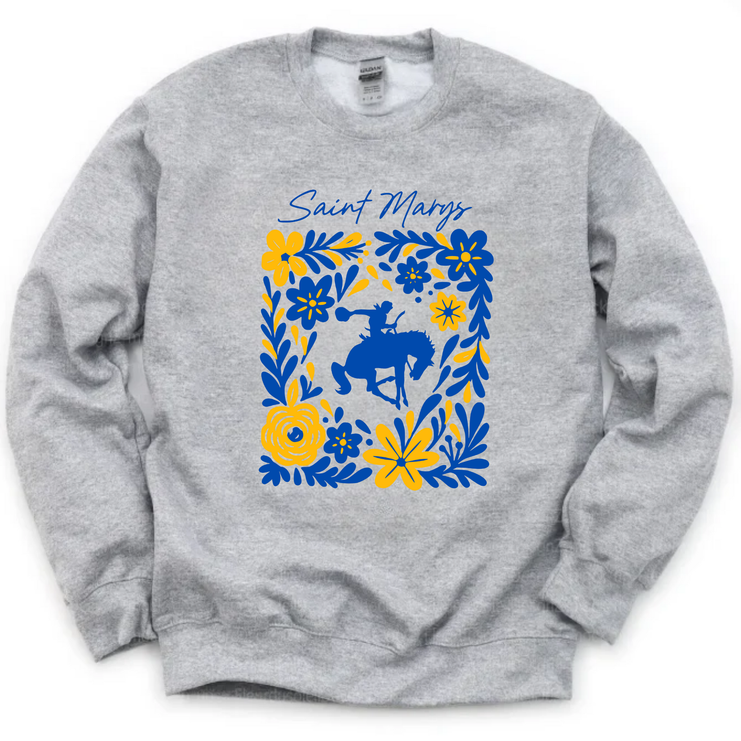 St Marys Unisex Sweatshirt FLORAL GREY