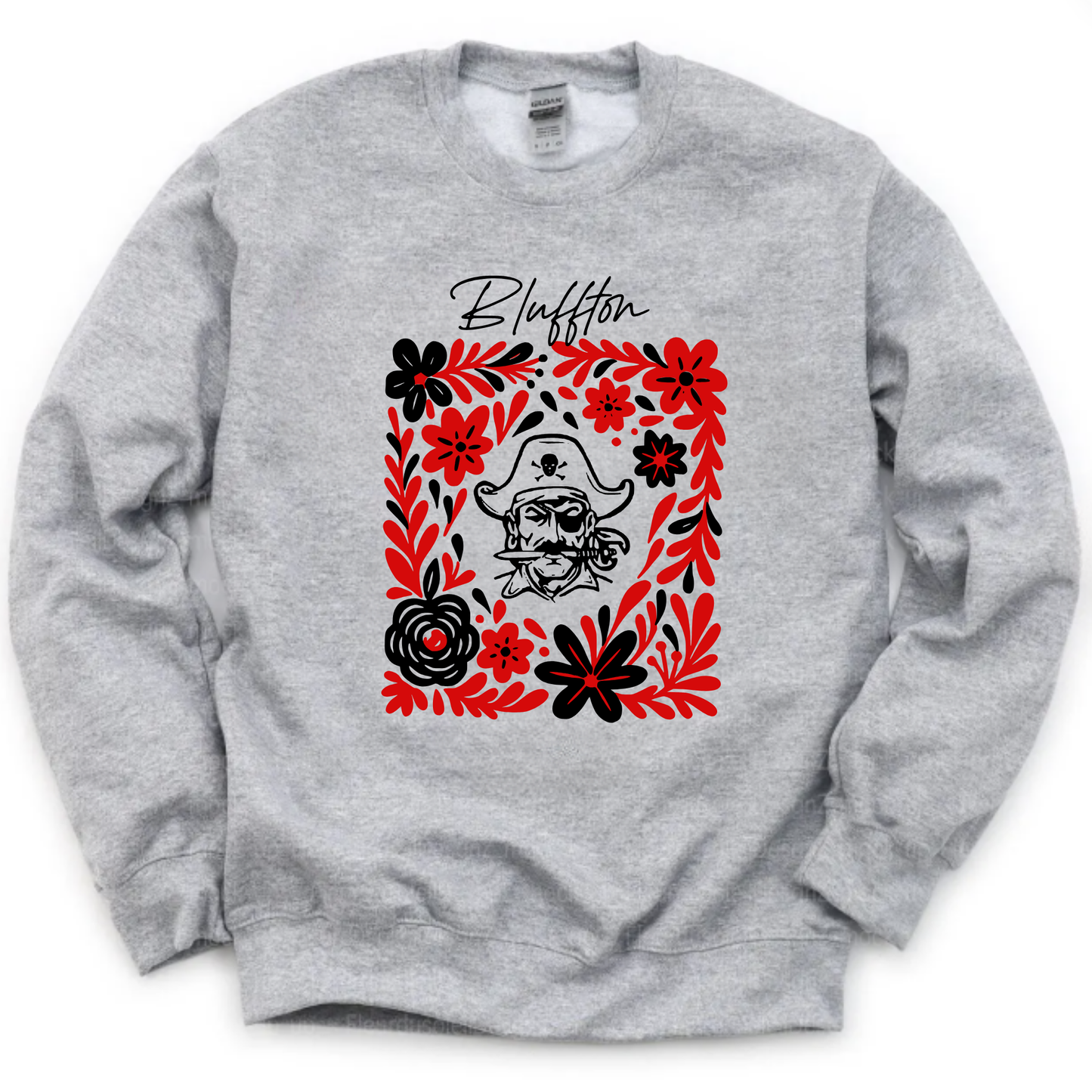 Bluffton Unisex Sweatshirt FLORAL GREY
