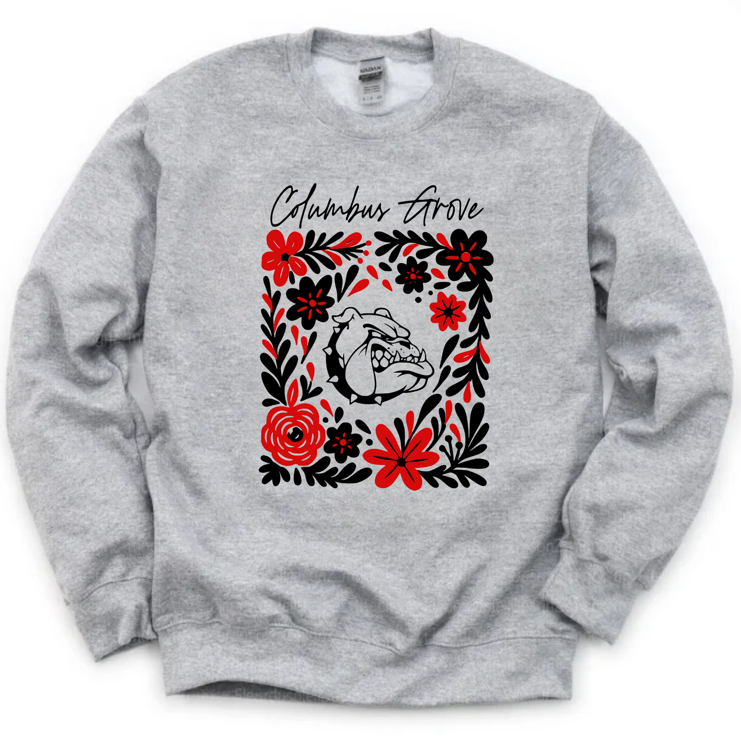 Columbus Grove Unisex Sweatshirt FLORAL GREY